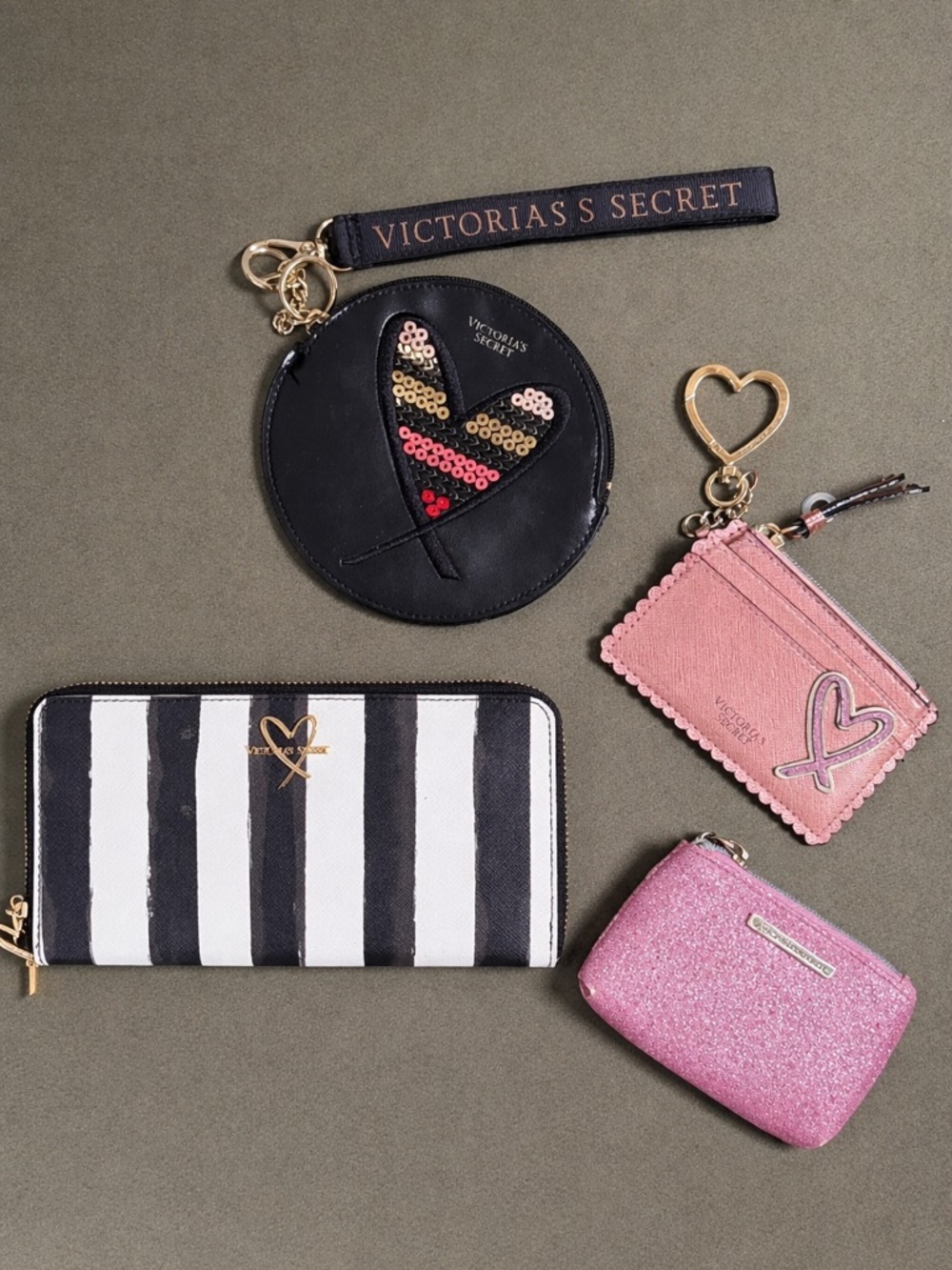 Set of 4 Victoria’s Secret wallet/wristlet/coin pouch, NWOT - Picture 1 of 8